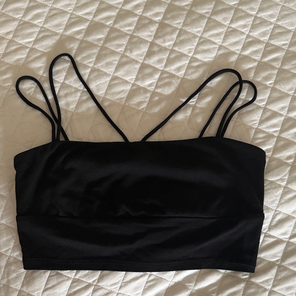 Urban outfitters Black Strappy Crop Top